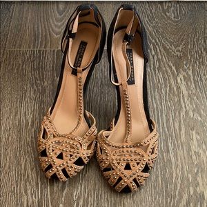 Zara Woman suede crystal high heels